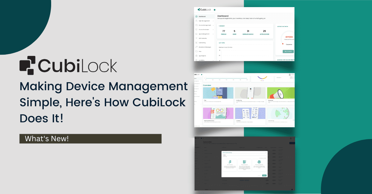 CubiLock feature release mdm
